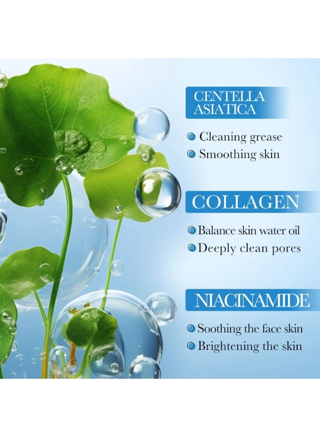 FAYANKOU 100g Collagen Moisturize Whiten Facial Cleanser Face Clean Control oil deep clean Collagen moisturize whiten Cleanser Deep Cleanse Firms Skin Collagen Brightens Face Wash - Image 3