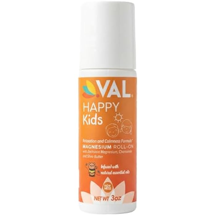 VAL Magnesium Roll-On for Kids | Gentle Zechstein Magnesium Chloride | Relaxation for Daytime & Bedtime | Calm & Mood Support | with Chamomile, Shea Butter & Essential Oils | USA Made | 3oz - Image 1