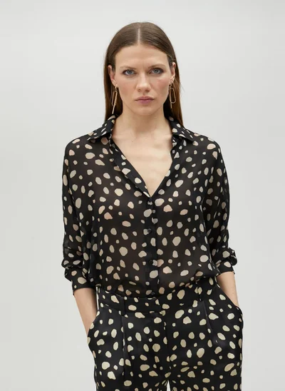 Lola Casademunt Black polka dot shirt