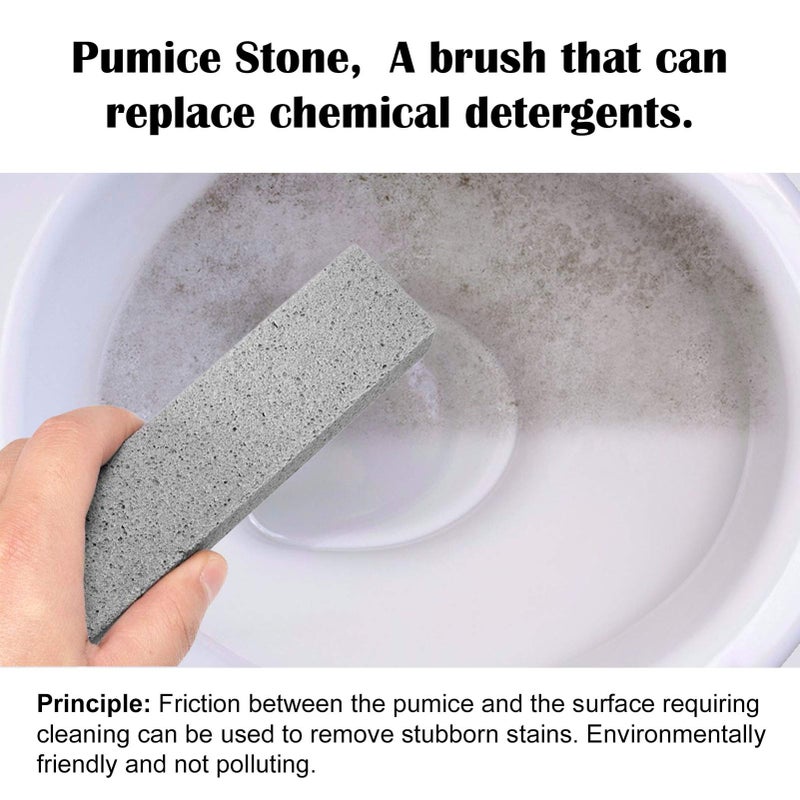 FALAMON 8 Pack Pumice Stone for Toilet Bowl Cleaning, Scouring Stick Remove Toilet Bowl Hard Water Rings, Calcium Buildup and Rust Suitable for Cleaning Toilet, Bathroom, Kitchen Sink, Grillï¼ˆGray - Image 2