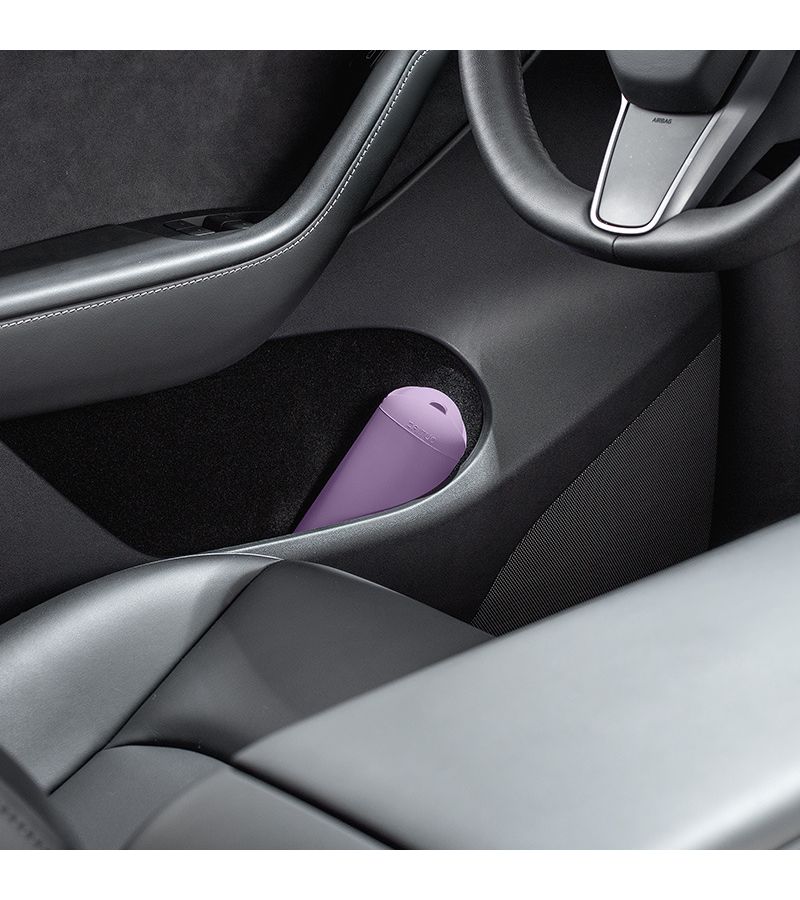 Danxia Orange Silicone Portable Car Trash Can with Lid for Car Home Office - Image 4