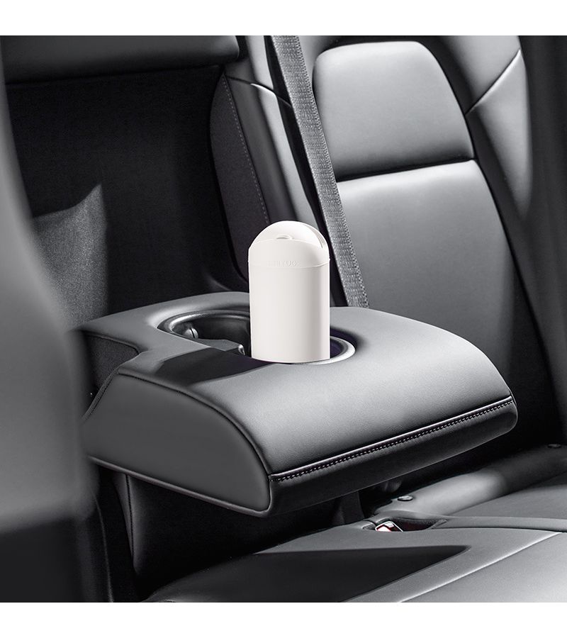 Danxia Orange Silicone Portable Car Trash Can with Lid for Car Home Office - Image 5