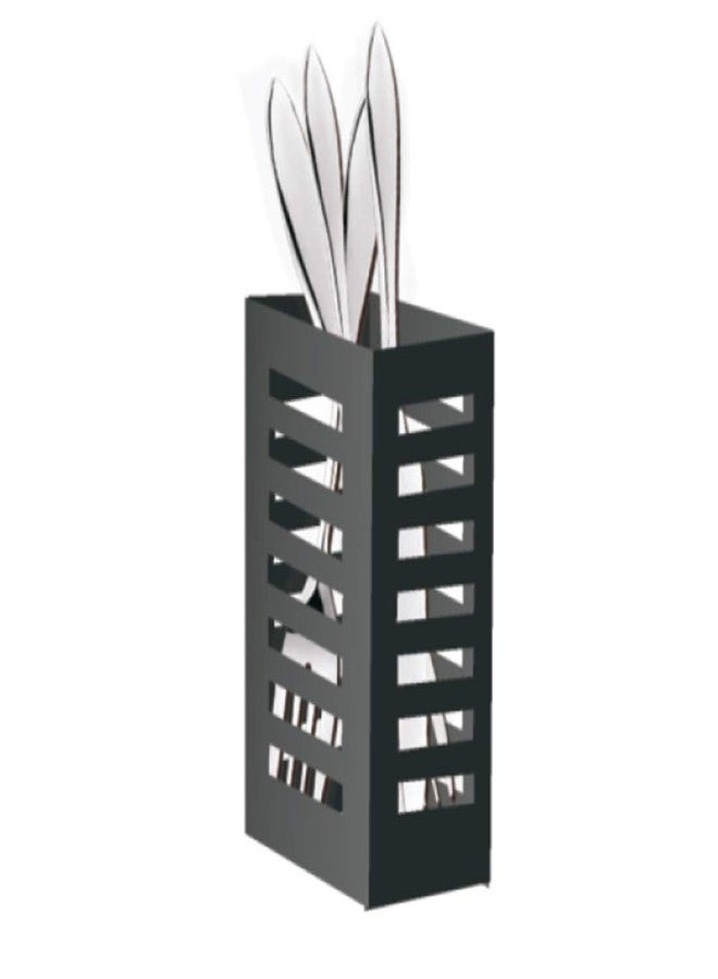 PUSDON Over Sink Dish Drying Rack Parts - Cutlery Silverware Utensil Holder, Black - Image 1