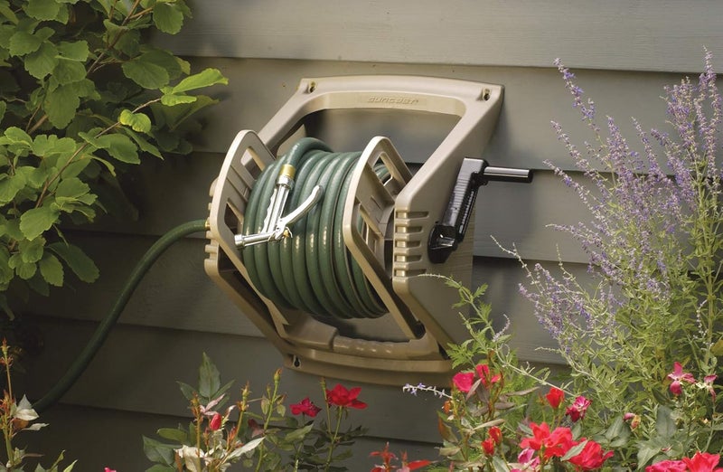suncast Suncast 100 ft Portable Wall Mount Garden Hose Reel Taupe  - Image 2