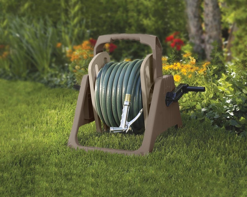 suncast Suncast 100 ft Portable Wall Mount Garden Hose Reel Taupe  - Image 3