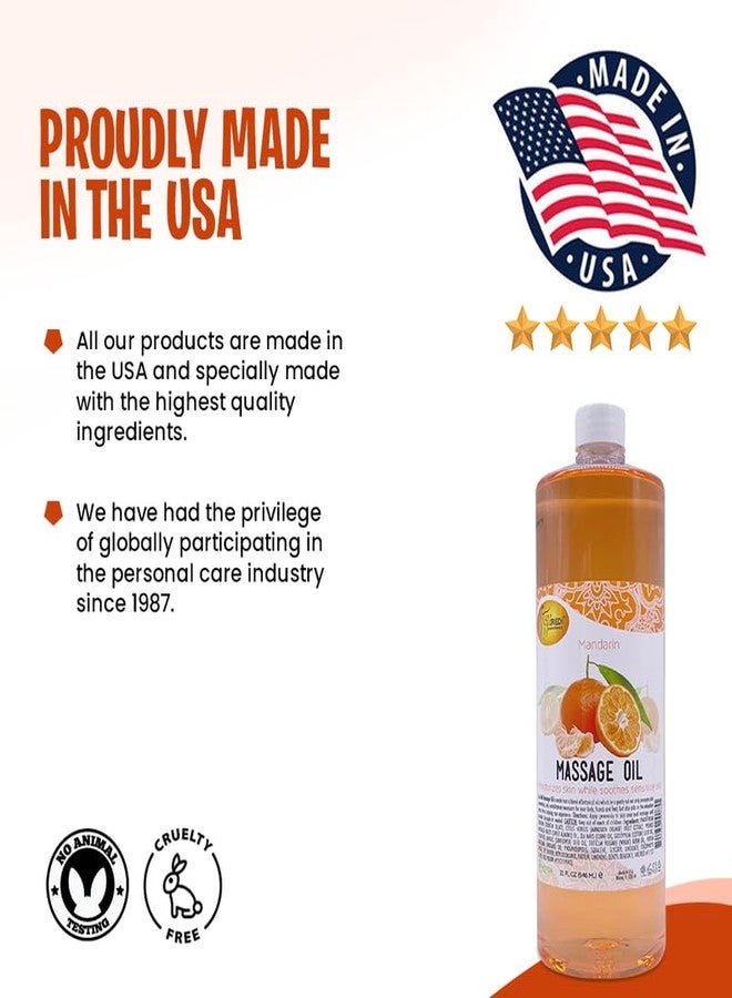 SPA REDI - Massage Oil, Mandarin, 32 Oz - Professional Full Body Massage Therapy, Manicure, Pedicure - Relax Sore Muscles and Repair Dry Skin, Enhanced with High Absorption Oils and Vitamin E - Image 3