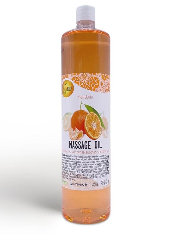SPA REDI - Massage Oil, Mandarin, 32 Oz - Professional Full Body Massage Therapy, Manicure, Pedicure - Relax Sore Muscles and Repair Dry Skin, Enhanced with High Absorption Oils and Vitamin E - Image 1