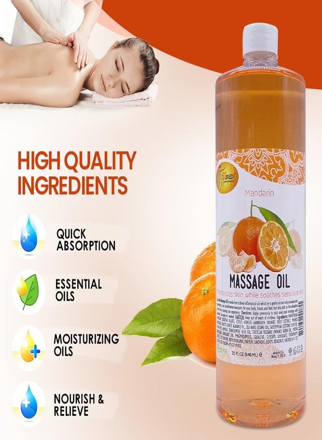 SPA REDI - Massage Oil, Mandarin, 32 Oz - Professional Full Body Massage Therapy, Manicure, Pedicure - Relax Sore Muscles and Repair Dry Skin, Enhanced with High Absorption Oils and Vitamin E - Image 5