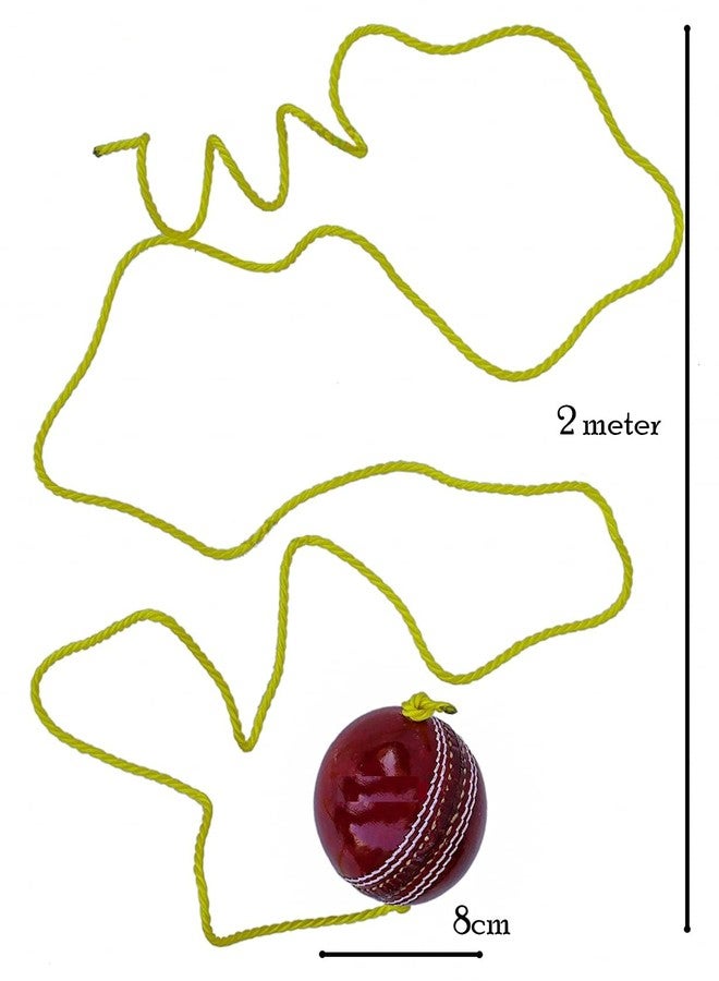 TOPTEAM Top Team Leather Hanging Cricket Ball for Shot Practice, Red (Pack of 1) - Image 3