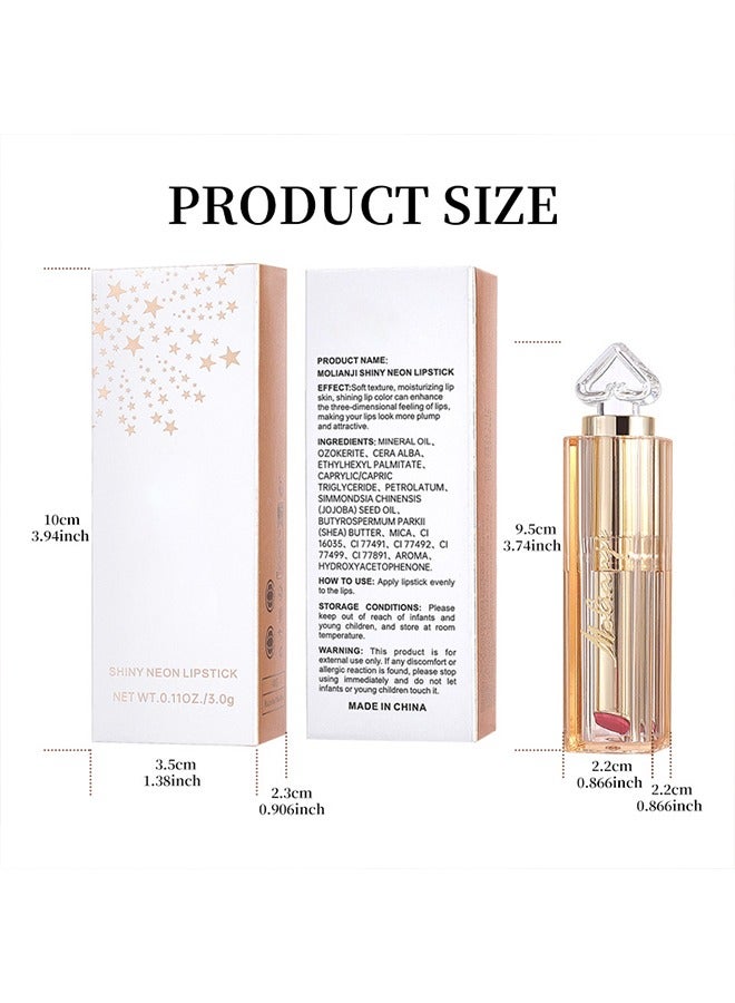 maffick Shiny Neon Lipstick- Long Lasting,Diamond High Pigmented,Waterproof Pink Metallic Shimmer Lip Gloss Lipgloss #03 - Image 5