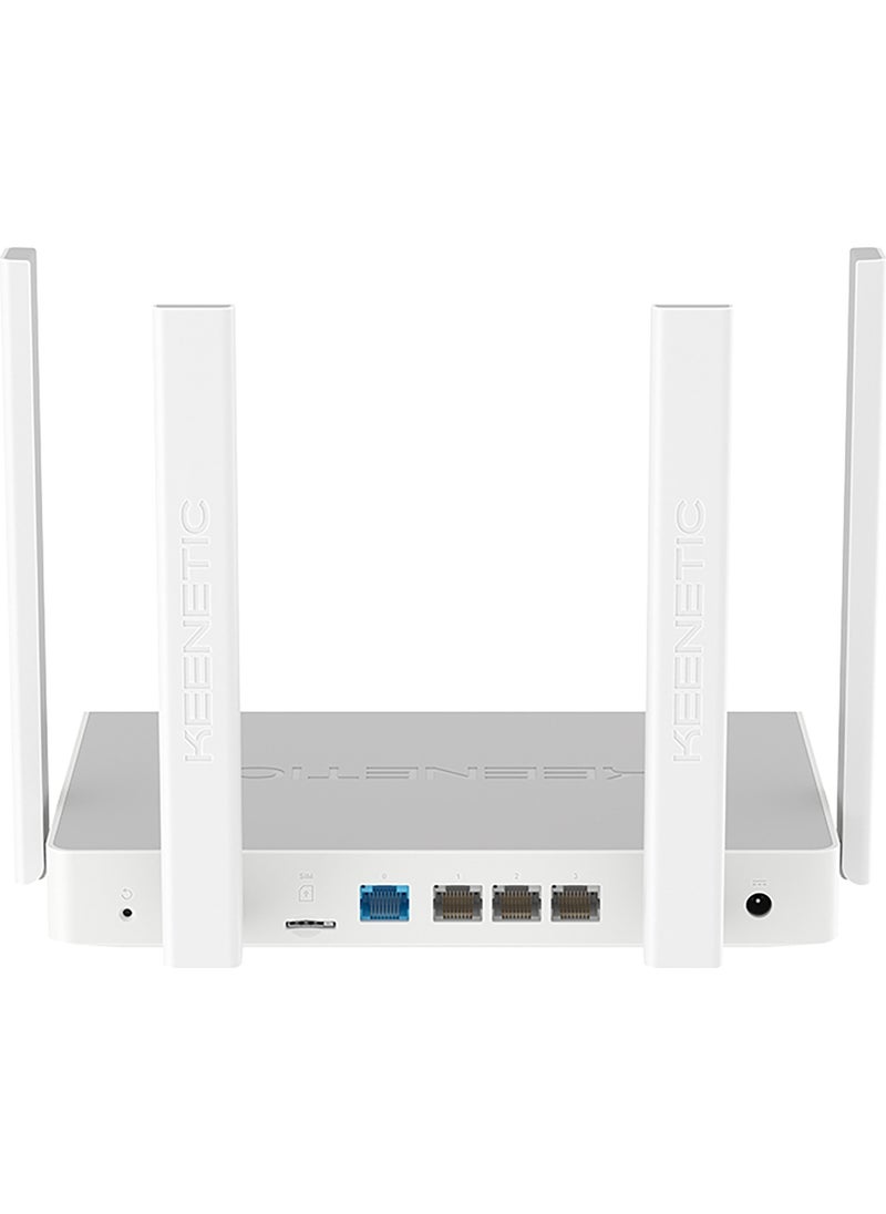 Keenetic - Hero 4g+ AX1800 Mesh Wi-Fi 6 4g/lte Cat.6 SIM Card Insertable Modem Router, Fiber Supported Gigabit Ethernet Ports and USB 3.0 Port - Image 1