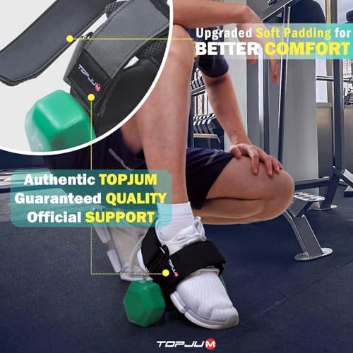 TOPJUM Dumbbell Foot Attachment, Tibialis Trainer, Adjustable Ankle Weights for Monkey Feet, Tib Bar, Ankle Straps for Weight Lifting, Leg Workouts at Home for Hip Flexors, Shin Splint, Hamstring - Image 4