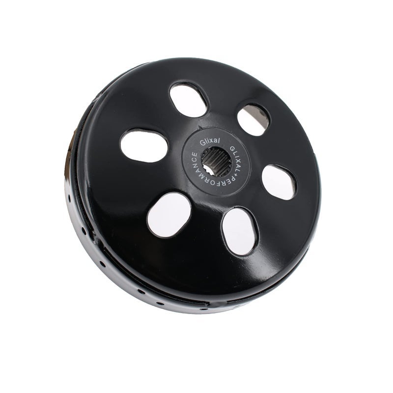 Glixal High Performance Clutch Bell Housing for GY6 125cc 150cc 180cc 200cc 152QMI 157QMJ Based Engine Scooter Moped ATV Go Kart Quads, Racing Clutch Drum Cover (Type A)