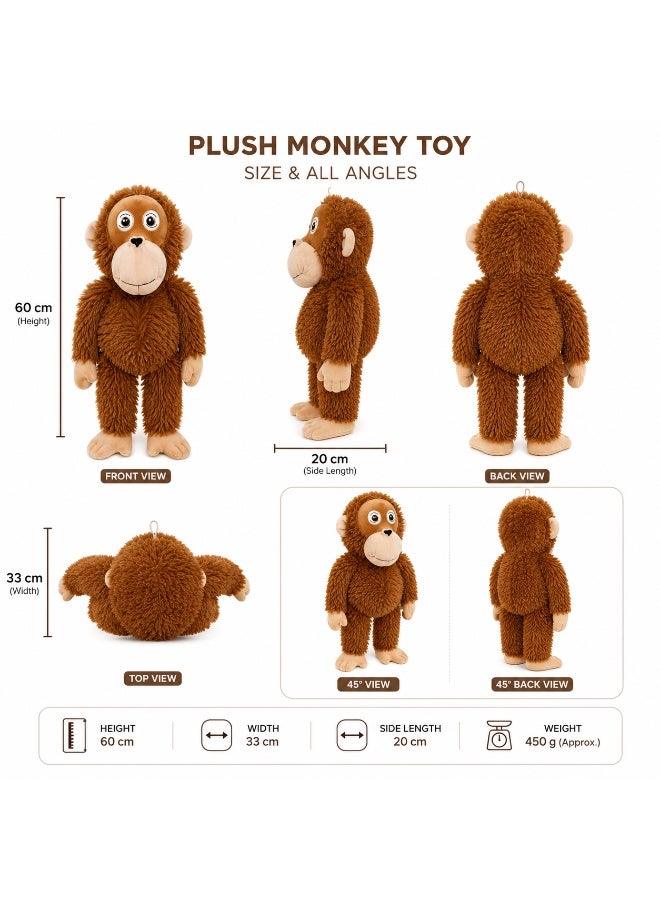 Large Soft Plush Monkey Toy For Kids 60Cm - Image 2
