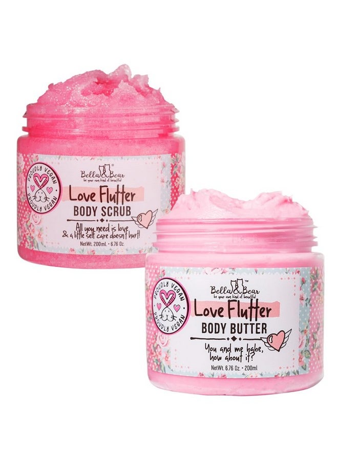 Bella and Bear Bella and Bear Love Flutter Gift Set | Body Scrub | Body Butter | Valentines Gift for Her  - Image 4