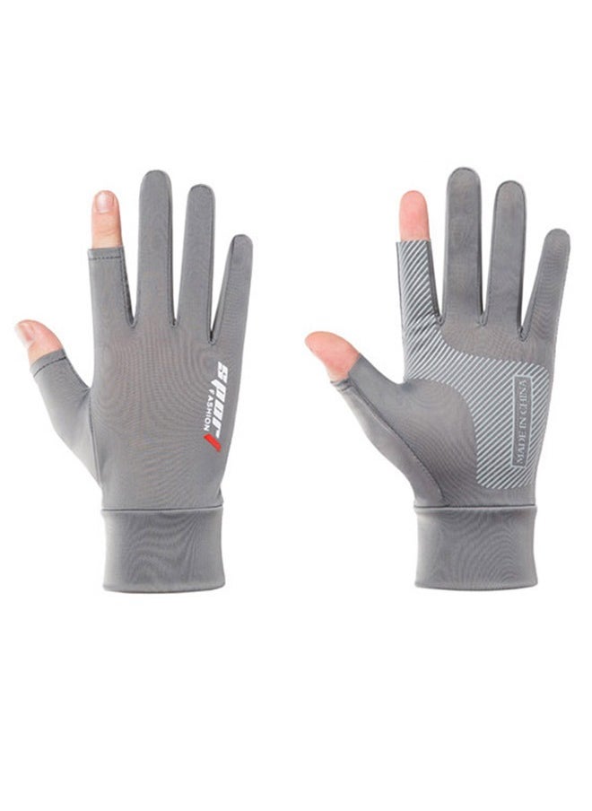 KUAZIVI Men Women Sun Protection Gloves Driving Riding Touch Screen Gloves Thin Anti-UV Protection Ice Silk Non-Slip Gloves  - Image 4