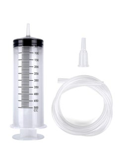 Plastic Syringe with Tube 500ml Extra Large Syringe with Tubing and Tip Adapter Safe and Individually Sealed Ideal for Industrial Use Science Labs Watering Glue Dispensing Horse Feeding