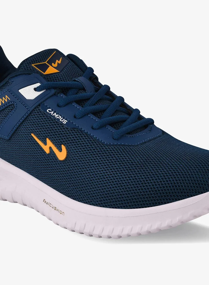 Campus  Men Zig Die Cut Eva 4.5 Mm Lace-Up Running Shoes-Blue for Men | Best Price UAE