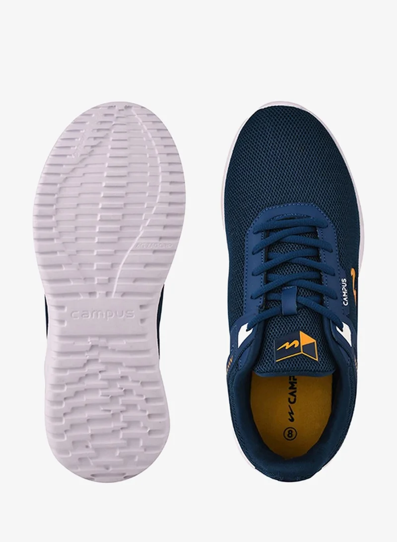 Campus  Men Zig Die Cut Eva 4.5 Mm Lace-Up Running Shoes-Blue for Men | Best Price UAE