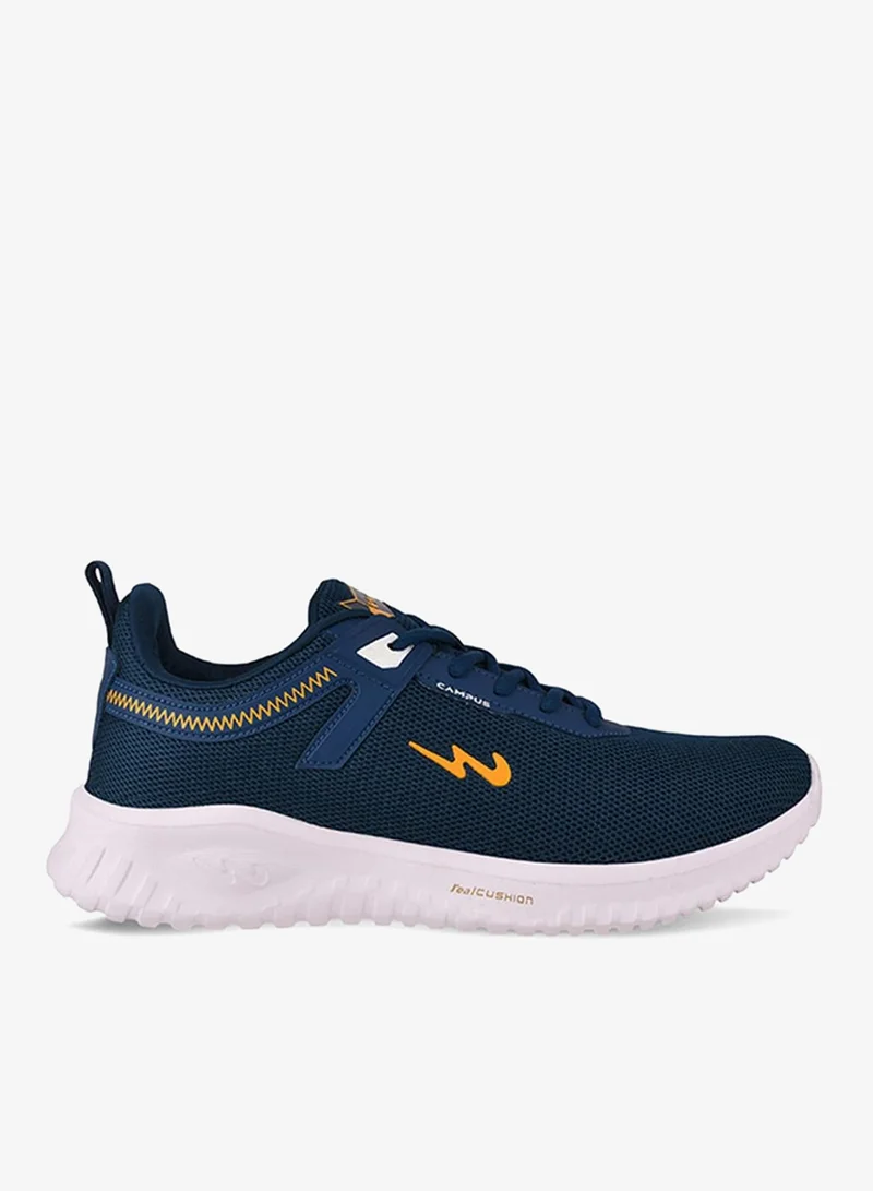 Campus  Men Zig Die Cut Eva 4.5 Mm Lace-Up Running Shoes-Blue for Men | Best Price UAE