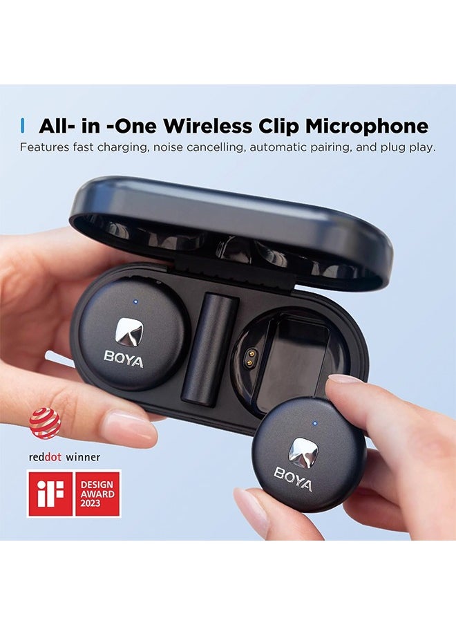 BOYA - BOYA Wireless Lavalier Microphone for USB C Android Smartphone Clip on Microphone for Type C Tablet External Mini Lapel Mic for iPhone 15 for Podcast Video Recording YouTube Live Streaming Vlog Omic-U - Image 1