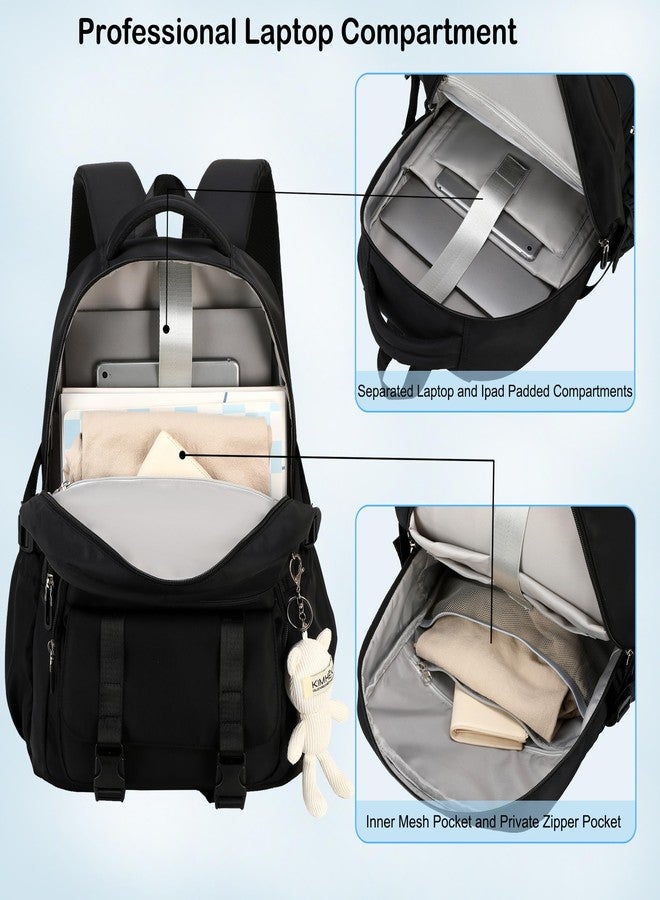 Hidds College Backpack Laptop Backpacks 15.6 Inch for Men Women Elementary Middle High School Book Bag For Teens Girls Boys Student Anti Theft Travel Daypack Large Bookbags-Black - Image 3