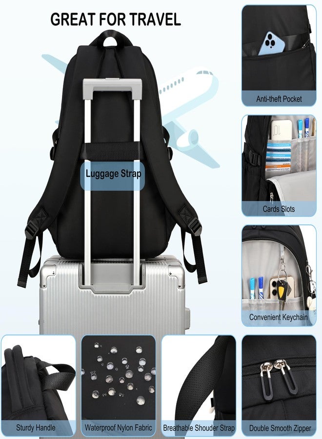 Hidds College Backpack Laptop Backpacks 15.6 Inch for Men Women Elementary Middle High School Book Bag For Teens Girls Boys Student Anti Theft Travel Daypack Large Bookbags-Black - Image 5