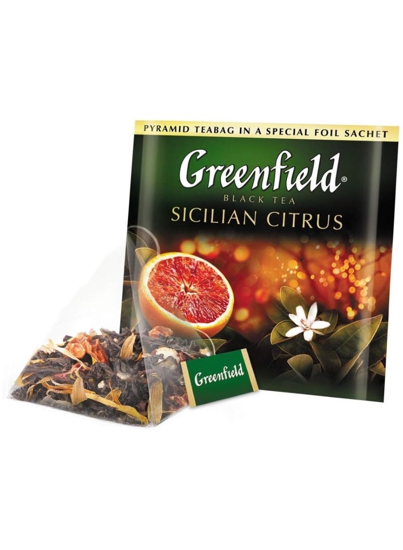 جرين فيلد شاي أسود حمضيات صقلية 20 كيس شاي 36 جم - Image 2