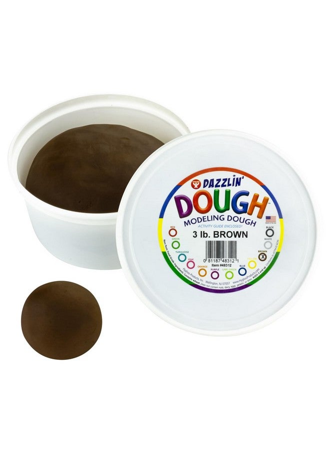 Hygloss Products Kids Unscented Dazzlin’ Modeling Dough Nontoxic 3Lb Brown 1 Piece - Image 2