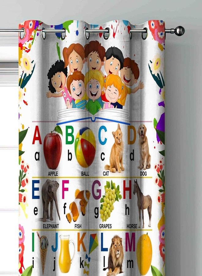 HomeBrew Multicolour Kids Alphabets Curtain||7feet|| Set of 1pc|| Digital Print Door Curtain|| Alphabet (A to Z) Print - Image 2