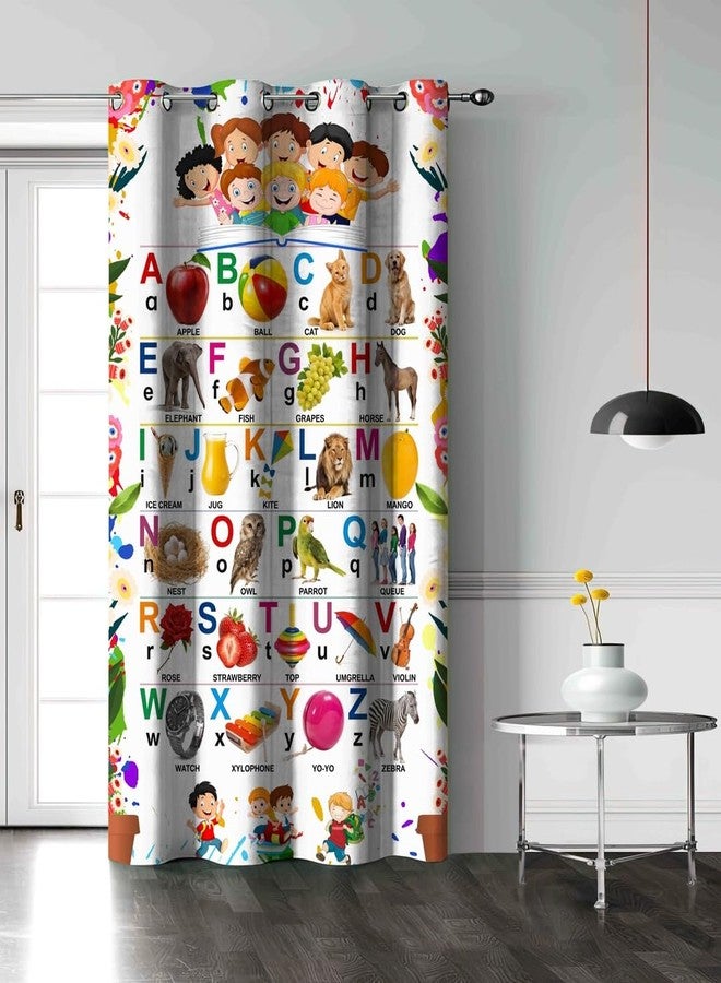 HomeBrew Multicolour Kids Alphabets Curtain||7feet|| Set of 1pc|| Digital Print Door Curtain|| Alphabet (A to Z) Print - Image 1