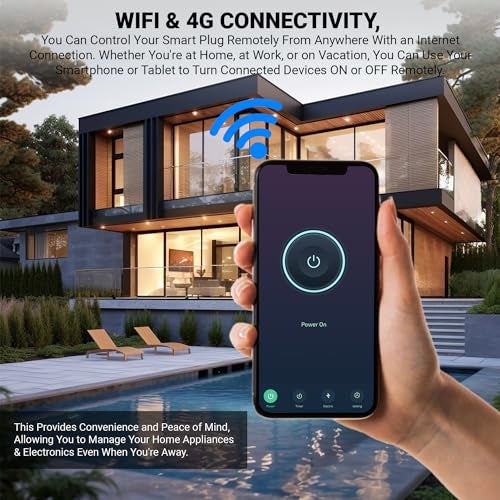 Tukzer 10A WiFi Smart Plug, Compatible with Alexa & Google Home Assistant, Suitable for Small Appliances like TVs, Electric Kettle, Mobile and Laptop Chargers - Image 4