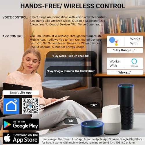 Tukzer 10A WiFi Smart Plug, Compatible with Alexa & Google Home Assistant, Suitable for Small Appliances like TVs, Electric Kettle, Mobile and Laptop Chargers - Image 5