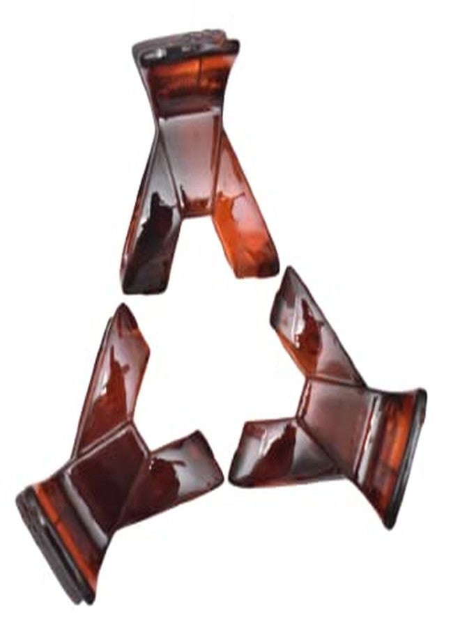 imioxo Browncolour Daily use Stylish Hair Clutch/Claws/Clips for Girls and Women Combo of 3 Pieces(im_M7) - Image 1