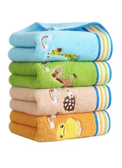 Excefore Baby Washcloths, 4 Pack Kids Washcloth Towels, 100% Cotton Kids Face Towels Hand Towels for Bathroom  - Image 1