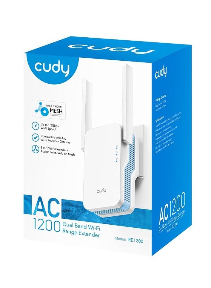 cudy WiFi Extender AC1200 2.4GHz, 5GHz, Long Range - Image 1