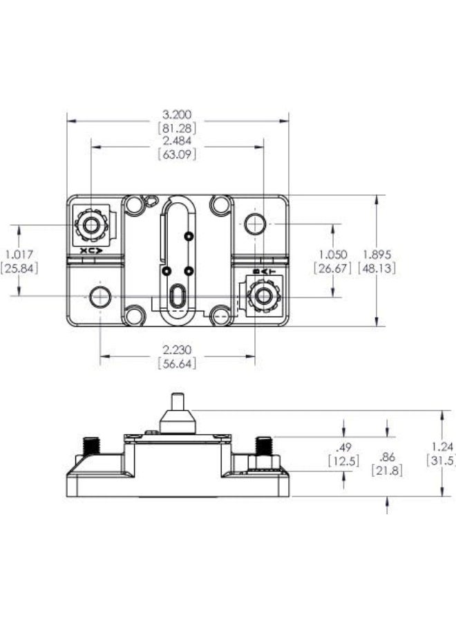 Blue Sea Systems 7187 285-Series Circuit Breaker, Surface Mount, 100A - Image 2