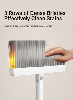 XiuWoo Broom and Dustpan Set with Dustpan Teeth Household Cleaning Broom Sweeping Brush for Indoor Outdoor Kitchen Home Office Lobby  - Image 4