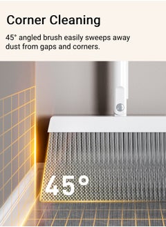 XiuWoo Broom and Dustpan Set with Dustpan Teeth Household Cleaning Broom Sweeping Brush for Indoor Outdoor Kitchen Home Office Lobby  - Image 5