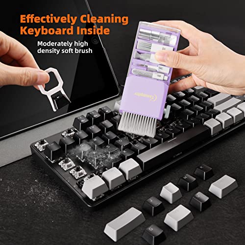 Tassmpitor Laptop Screen Keyboard Cleaner Kit, All in 1 Electronic Cleaning Tool for MacBook iPad iPhone Pro Cell Phone, Brush Tool for Tablet, Computer, PC Monitor,TV Camera Lens with Patent, Purple - Image 3