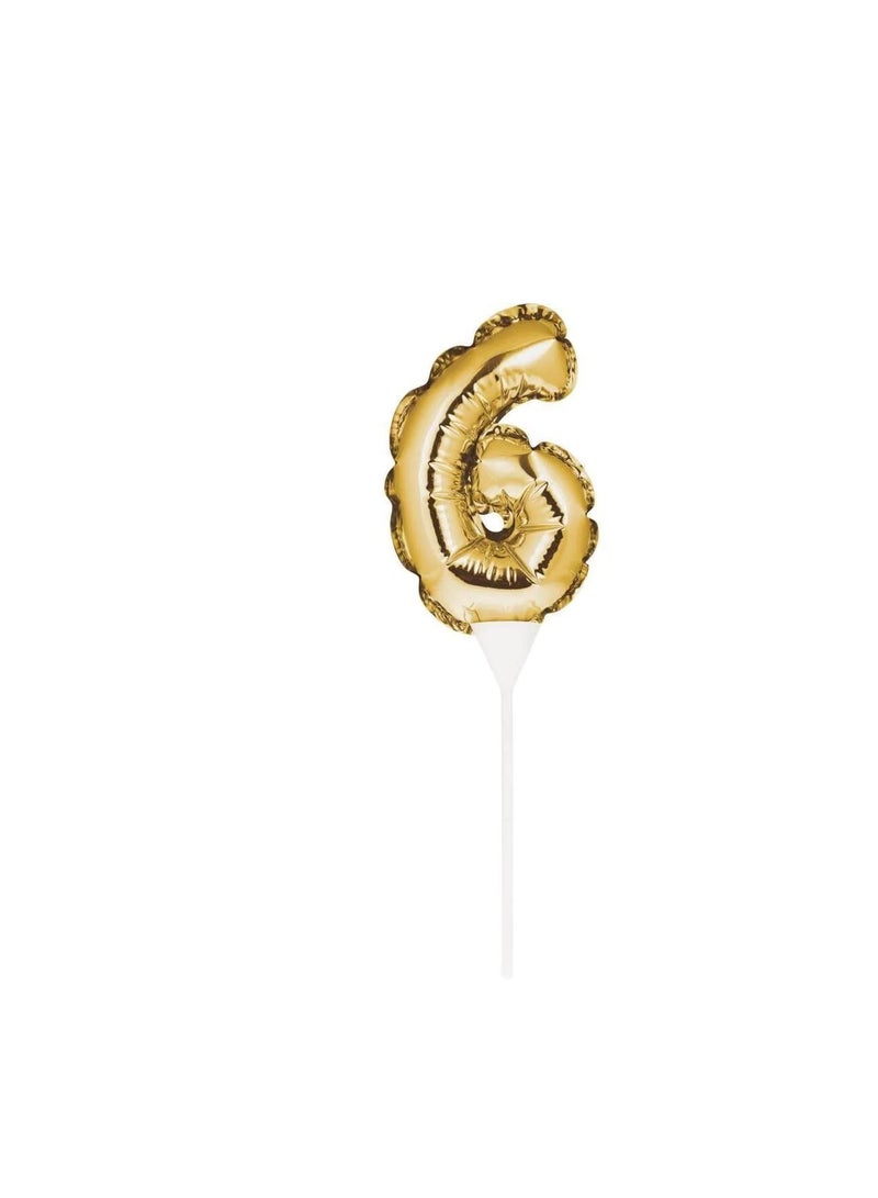 Balloon Cake Topper 6 Gold - Image 3