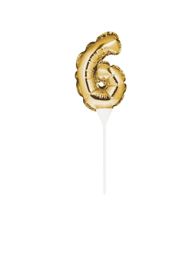 Balloon Cake Topper 6 Gold - Image 1