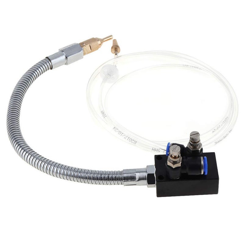 ChgImposs Mist Coolant Lubrication Spray System with Check Valve & Stainless Steel Nozzle, 1.5m Flexible Tube Cooling Kit for CNC Lathe Milling Drill Engraving Machine - Image 1