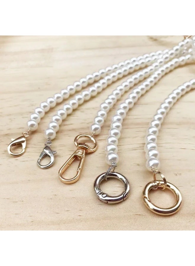 Fashionable Pearl Chain Crossbody Phone Case Bag Accessories Cropped Handheld Chain Camera Backpack Strap Protective Cover Set-Specifications Support Image Upload:115cm Slung Chain "Golden Lobster Clasp] - Image 4