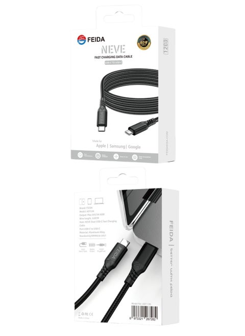 feida 60W Type-C to Type-C Fabric Cable 1.2m