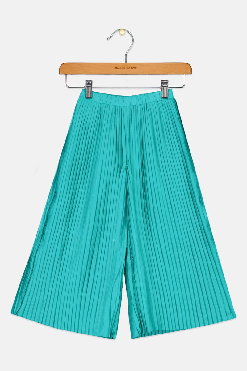 Hamleys سروال بالازو مطوي للفتيات، تركواز - Image 1