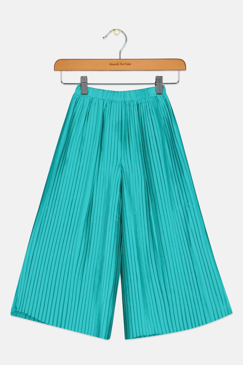 Hamleys سروال بالازو مطوي للفتيات، تركواز - Image 2