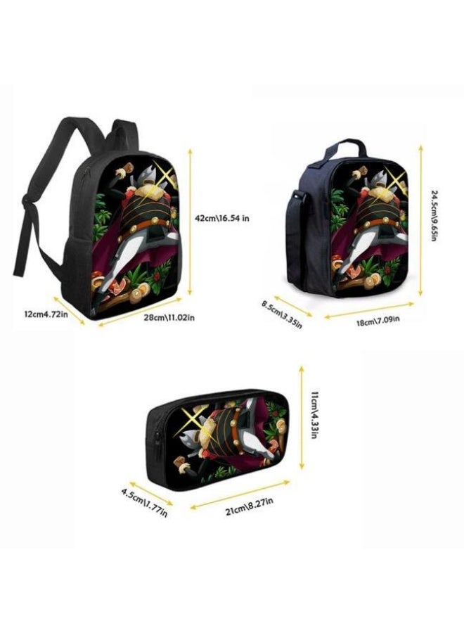 عام أحدث نموذج عالمي من الكرتون طباعة ثلاثة قطعة حقيبة مجموعة ( الطلاب ، الأطفال ، الأصدقاء ، نزهة ، تسلق الجبال ، الخ . ) - Image 4