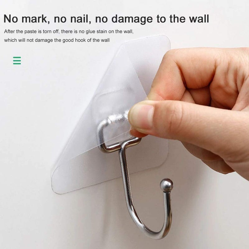 ADTALA Self Adhesive Hooks Rustproof & Water Proof for Home/Kitchen/Bathroom/Office Use,180 Degree Rotate Stainless Steel Material Hooks - Weight Load Capacity Per Hook-5 Kg (8) - Image 5