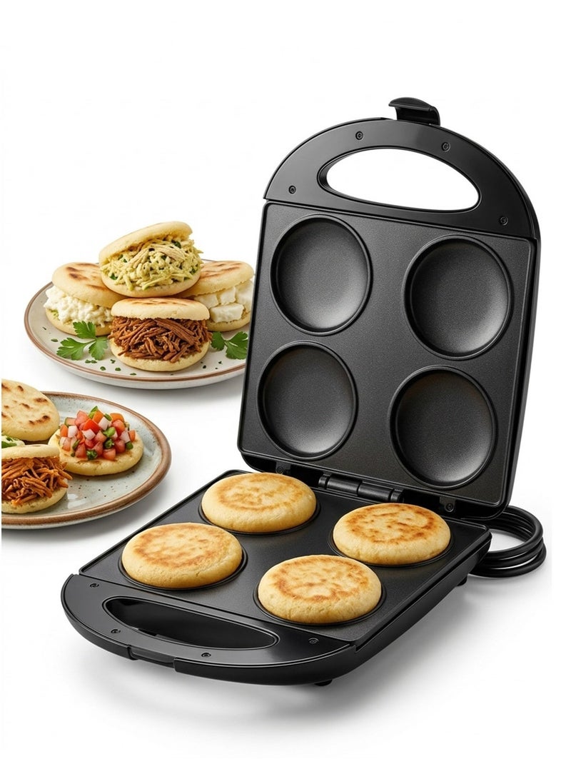 sokany Electric Arepa Maker,Non-Stick 4-Section Multi-Food Maker,Make Delicious Arepas,Pancakes,Corn cakes,Fried eggs& Breakfast Sandwiches,Indicator Lights & Temperature Control,1400W SK-822 - Image 1